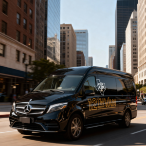 Luxury van providing group event transportation in College Station